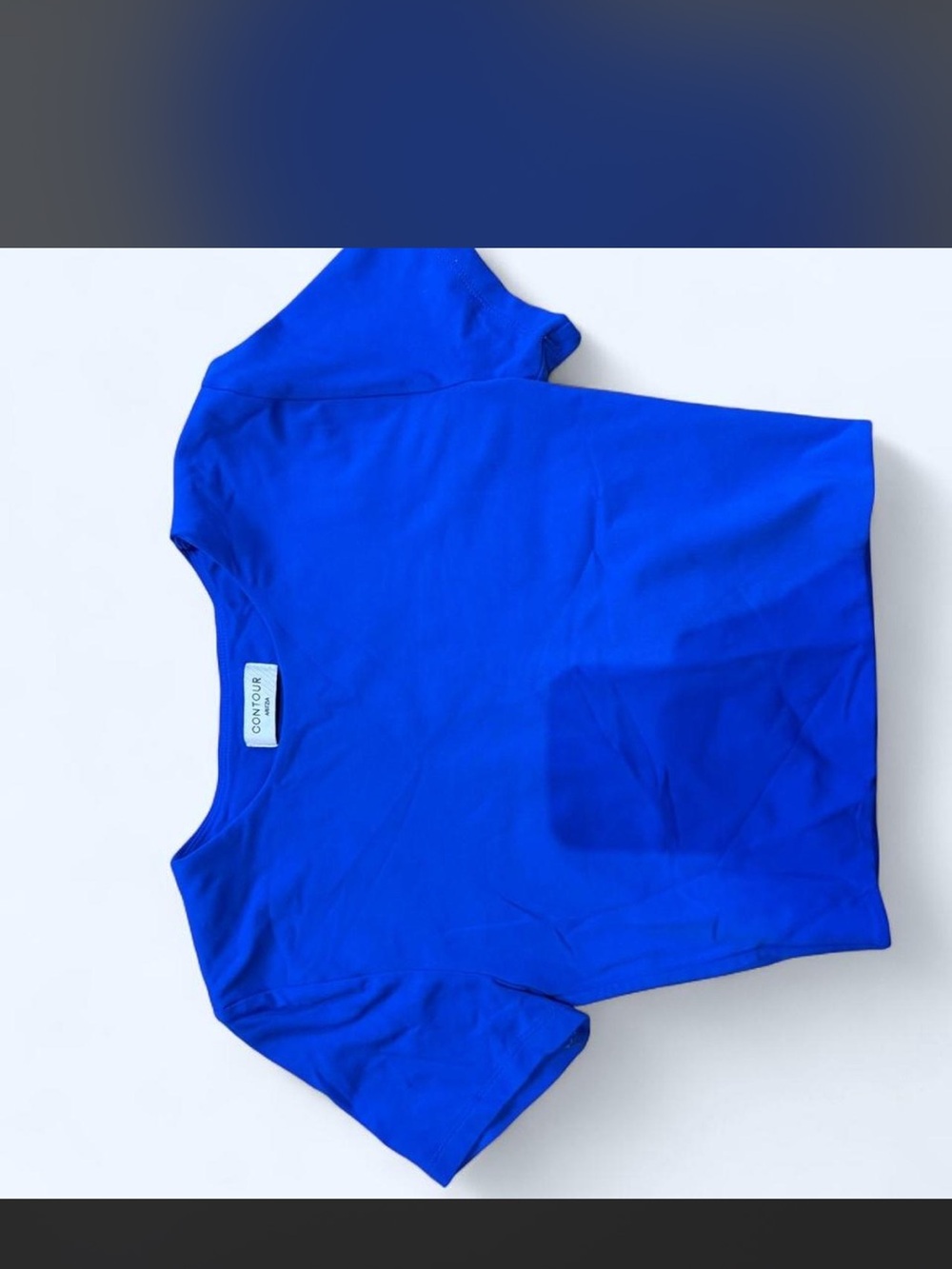 Aritzia Contour Jazz Blue Cropped Tee